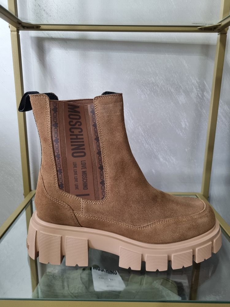 Moschino Moschino Brown Suede Ankle Boots product image