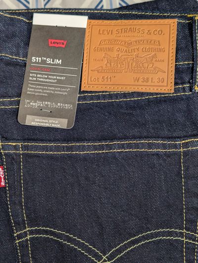 Levi'S 511 Slim Fit Jeans Dark Wash W38 L30