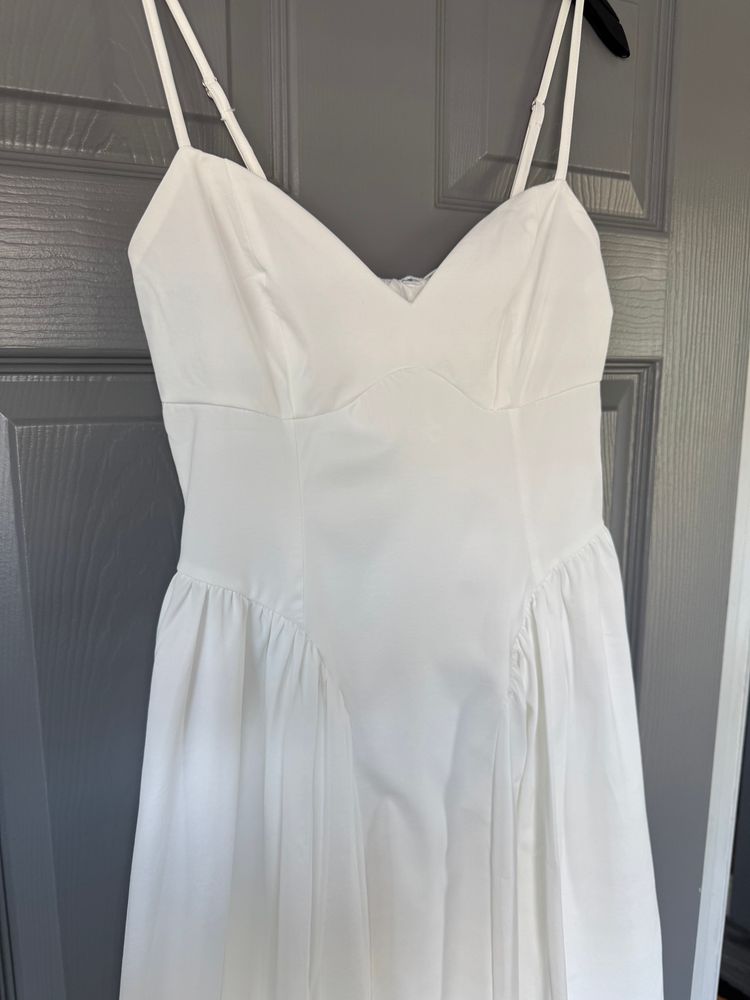 Immagine di White Sleeveless Midi Dress (S) 2
