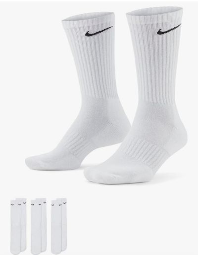 Nike White Crew Socks Uk8-11