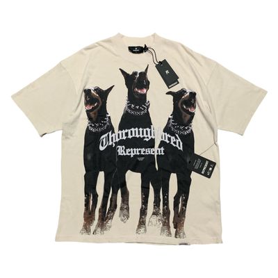Represent Small Tee Thoroughbred Dog Vintage White T-Shirt