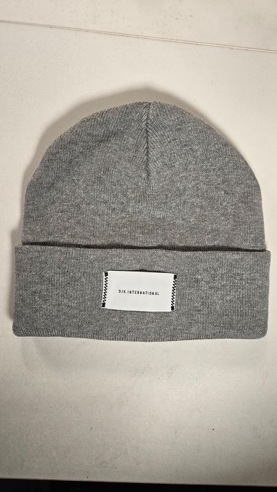 B129 DJK Core Patch Grey Beanie Brand New