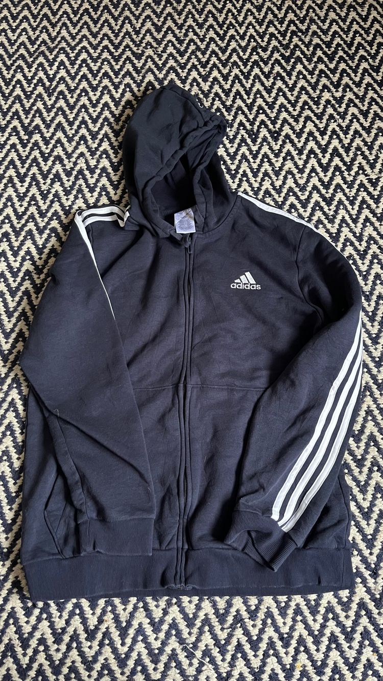 Adidas Originals Adidas Black Hoodie With White Stripes product image