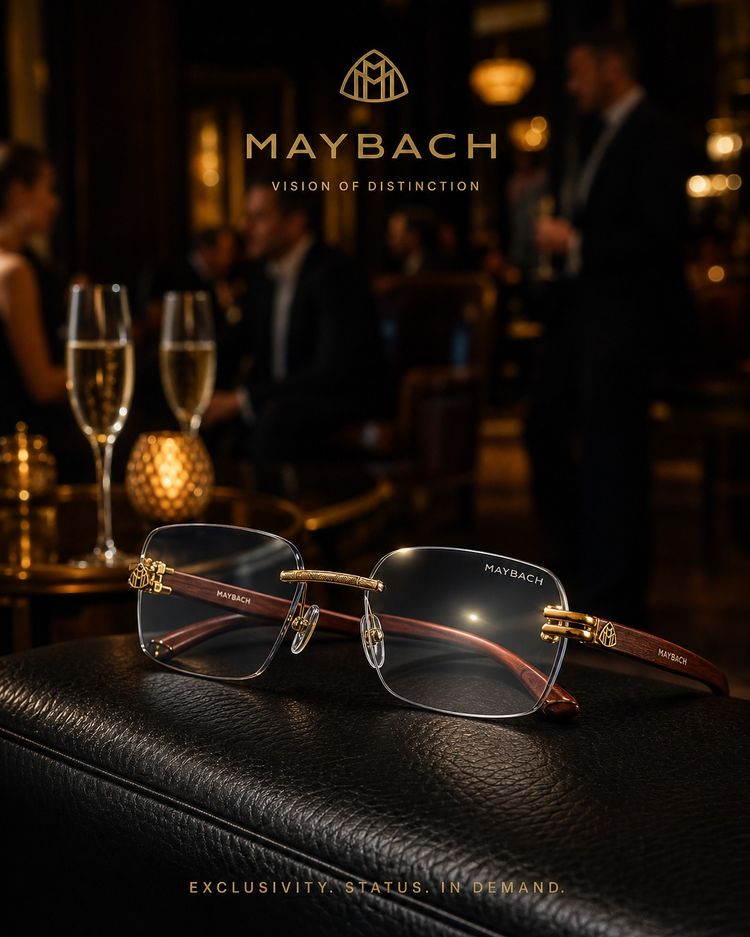 Maybech glasses rimeless with packaging  image 3