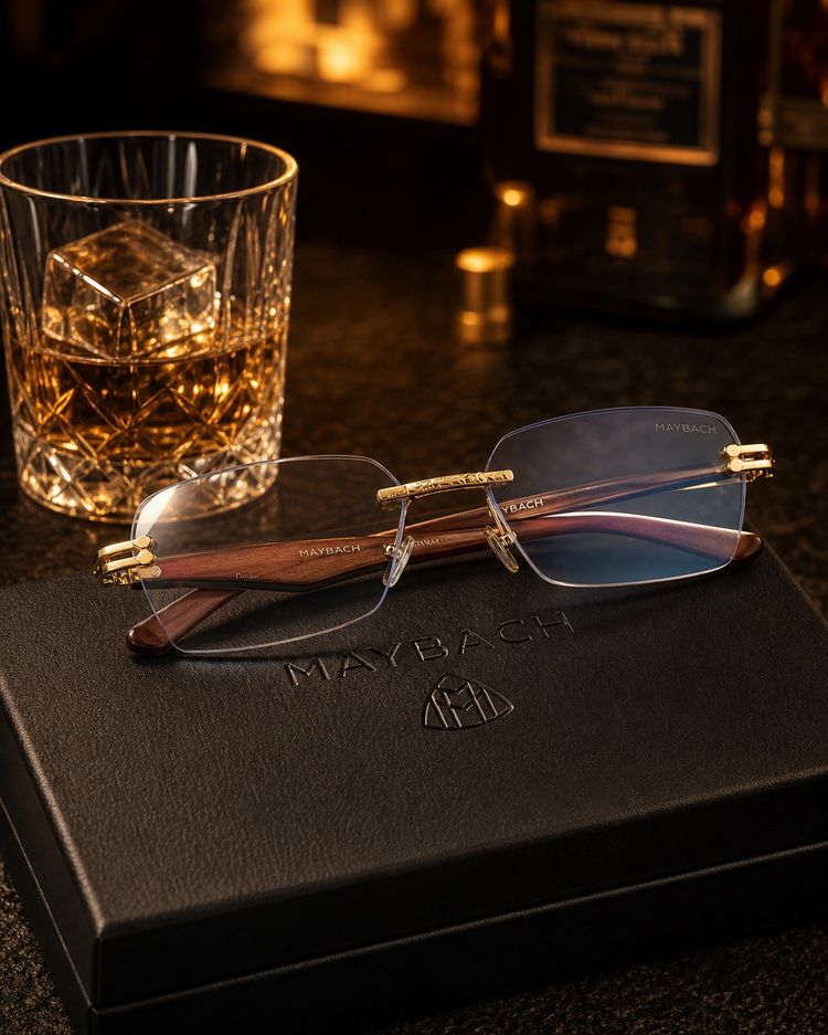Maybech glasses rimeless with packaging  image 2