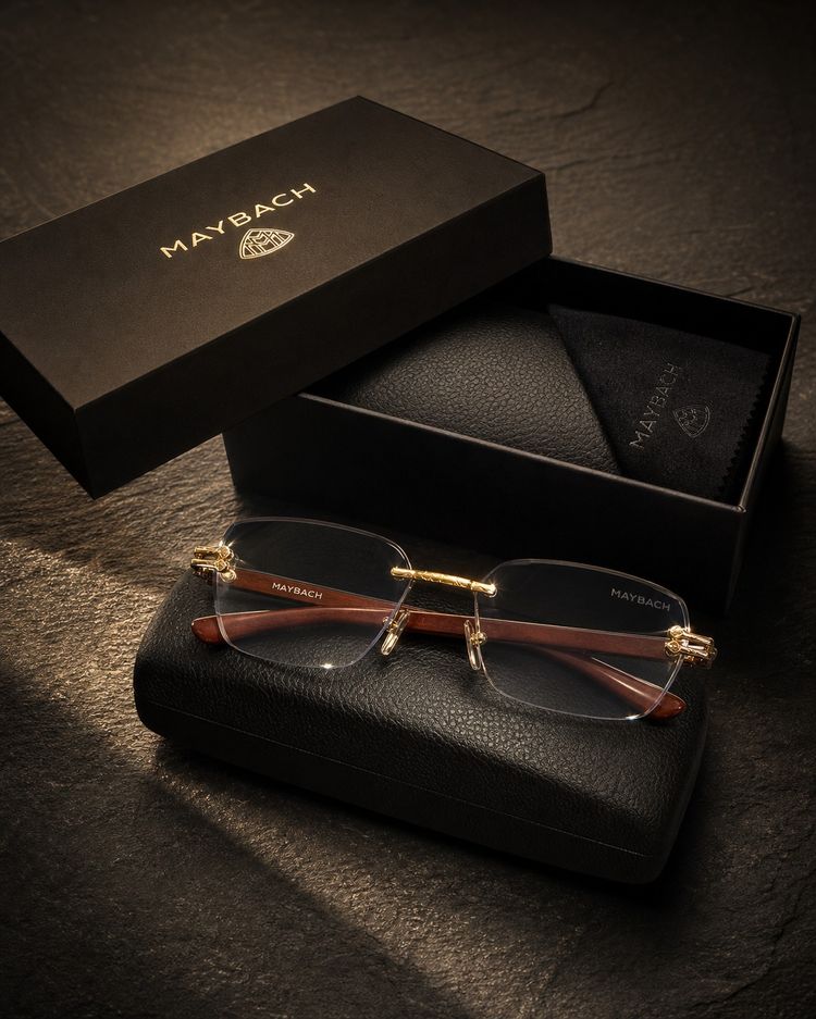 Maybech glasses rimeless with packaging  image 6