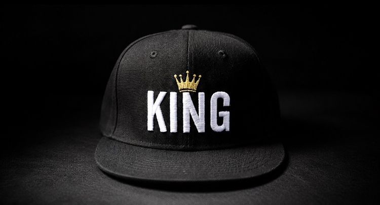 Other Black Snapback Cap With King Text And Crown Embroidery product image