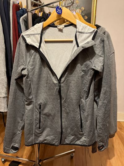 Grey Zip-Up Hoodie Jacket
