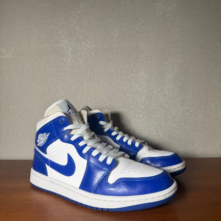 Air Jordan 1 Mid WMNS| White / Royal | 2021 | BQ6472-104  | UK 7 image 13