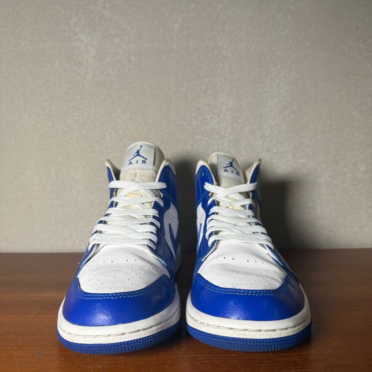 Air Jordan 1 Mid WMNS| White / Royal | 2021 | BQ6472-104  | UK 7 image 11