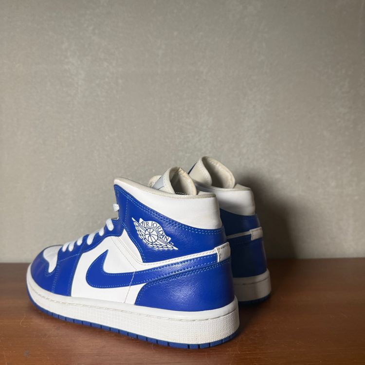 Air Jordan 1 Mid WMNS| White / Royal | 2021 | BQ6472-104  | UK 7 image 12