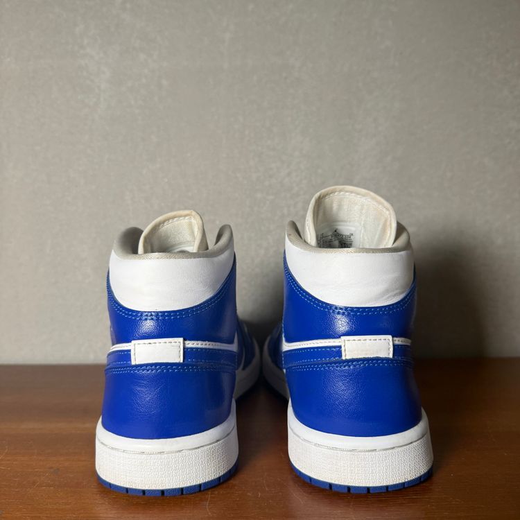 Air Jordan 1 Mid WMNS| White / Royal | 2021 | BQ6472-104  | UK 7 image 5