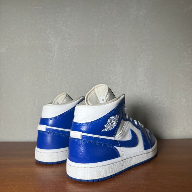 Air Jordan 1 Mid WMNS| White / Royal | 2021 | BQ6472-104  | UK 7 image 15