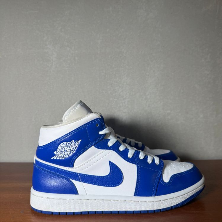 Air Jordan 1 Mid WMNS| White / Royal | 2021 | BQ6472-104  | UK 7 image 2