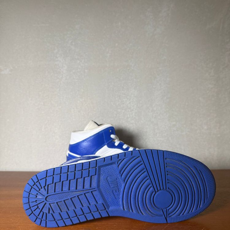 Air Jordan 1 Mid WMNS| White / Royal | 2021 | BQ6472-104  | UK 7 image 7