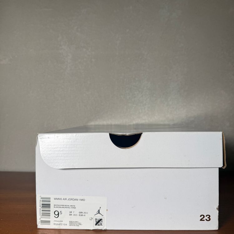 Air Jordan 1 Mid WMNS| White / Royal | 2021 | BQ6472-104  | UK 7 image 14