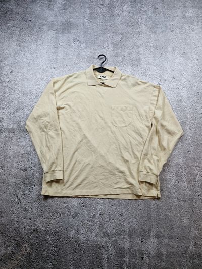 Beige Long Sleeve Polo Shirt