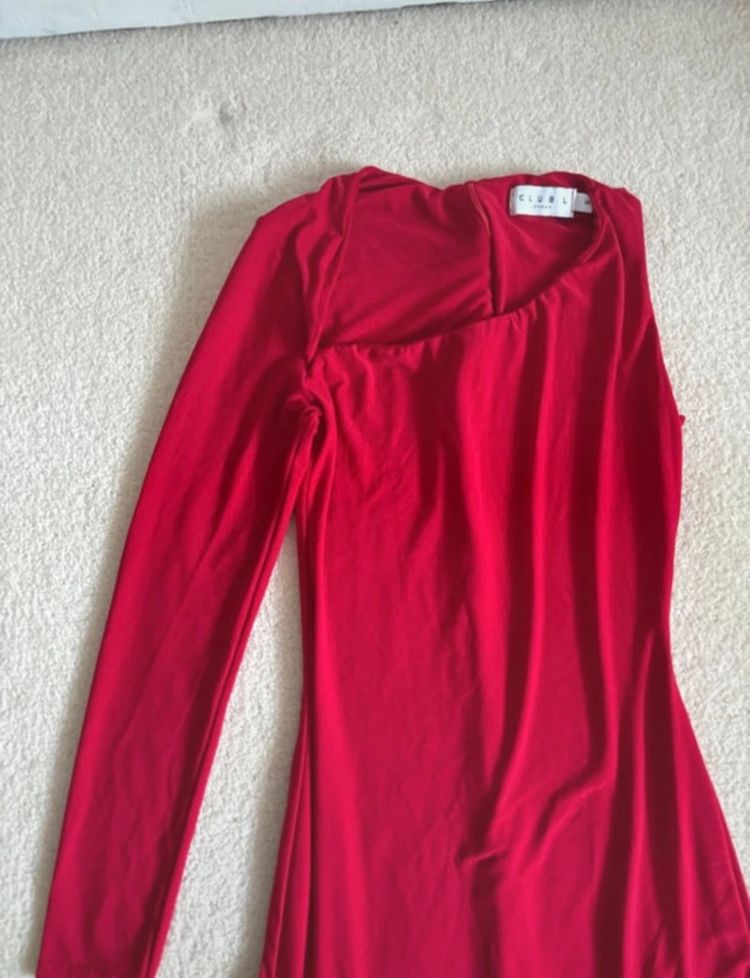 Club London - Red Long Sleeve Dress image 4