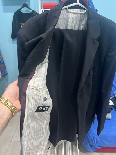 D&G Black Blazer Jacket vestito completo