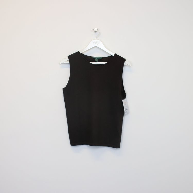 World Vintage Vintage Ralph Lauren gilet sweatshirt in black. Best fits S product image