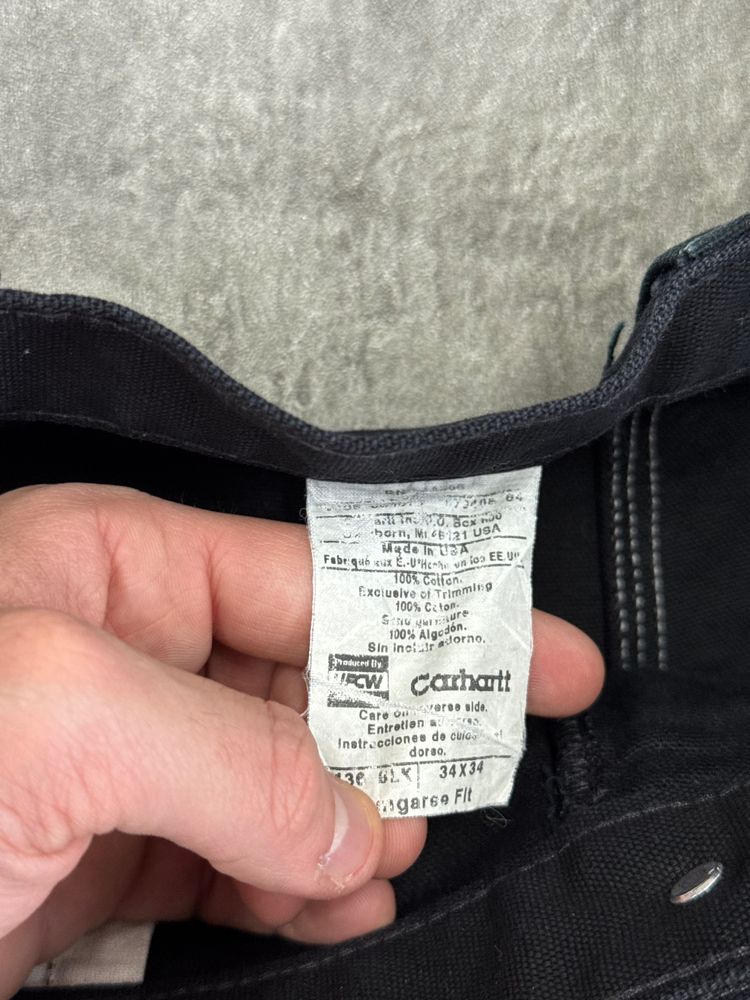 Carhartt Black Work Pants double knee  image 6