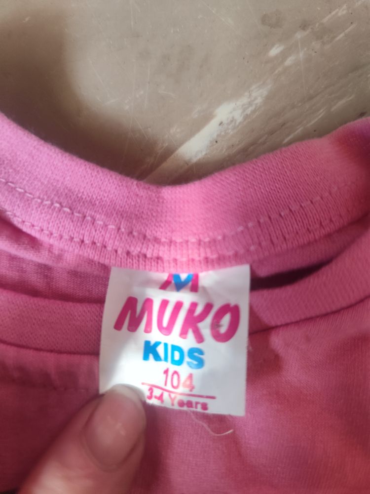 Muko Kids Pink Frozen Long Sleeve Shirt imagen 4