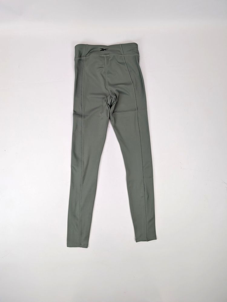 legginsy Reebok sportowe wysoki stan khaki gorpcore athleisure fitness