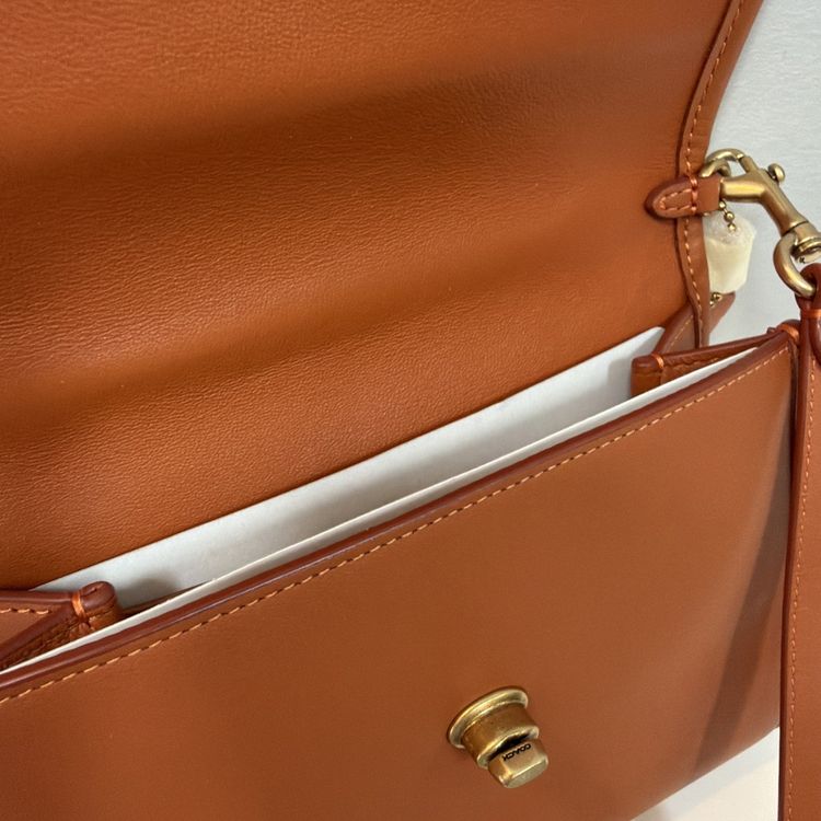 Coach Kip Turnlock Crossbody Bag C3486 Canyon Orange Leather Top Handle BNWT image 7