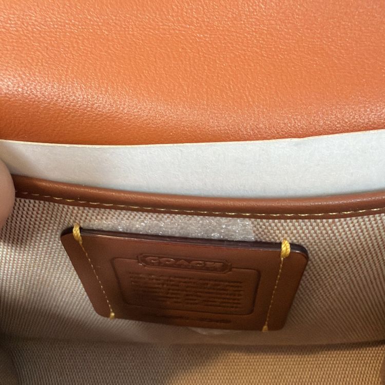 Coach Kip Turnlock Crossbody Bag C3486 Canyon Orange Leather Top Handle BNWT image 6