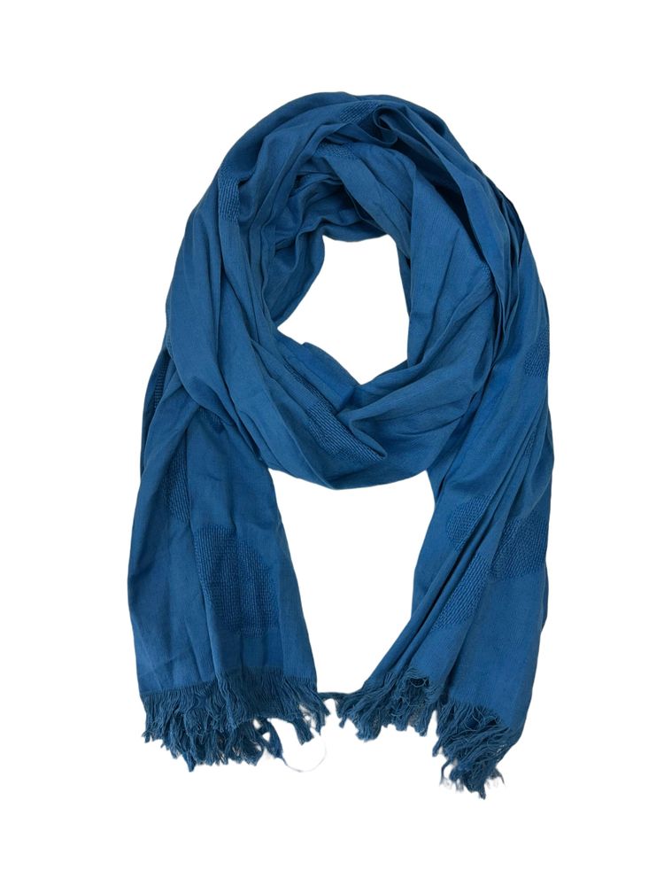 Closed Blue Overdye Scarf 5