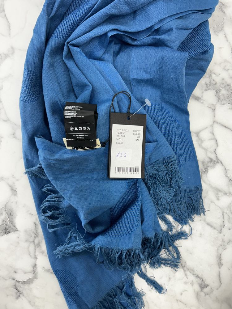 Closed Blue Overdye Scarf 3
