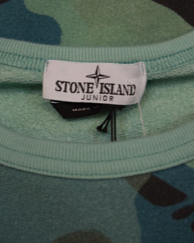 Stone Island Kids Crewneck Sweatshirt Green Camo imagen 6