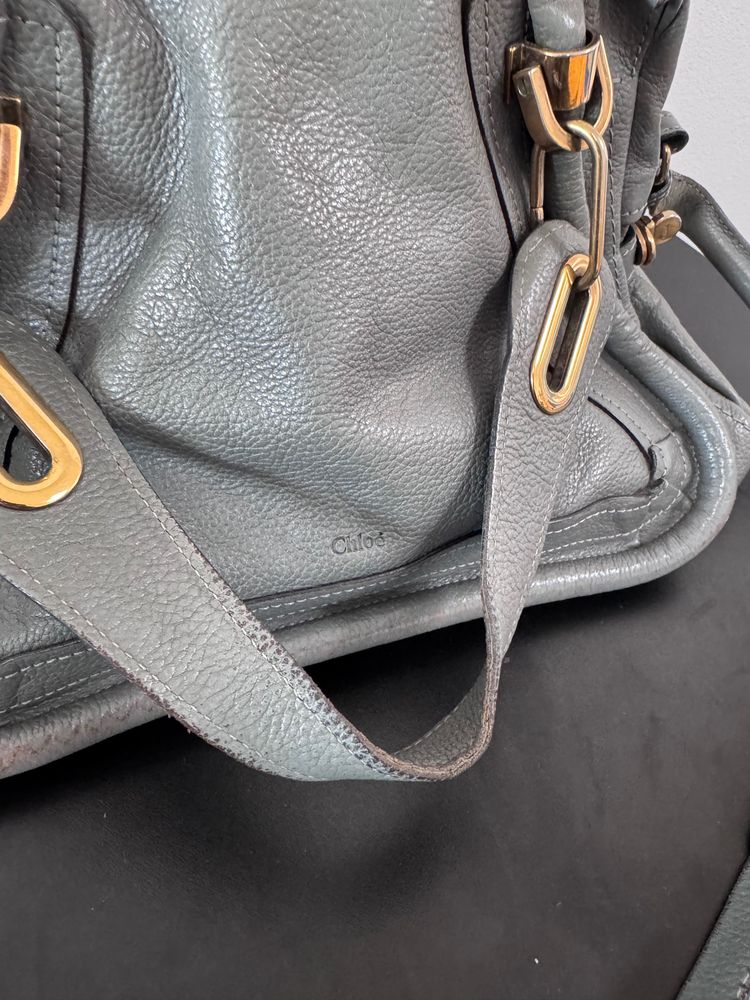 Chloe Paraty grey leather handbag 2