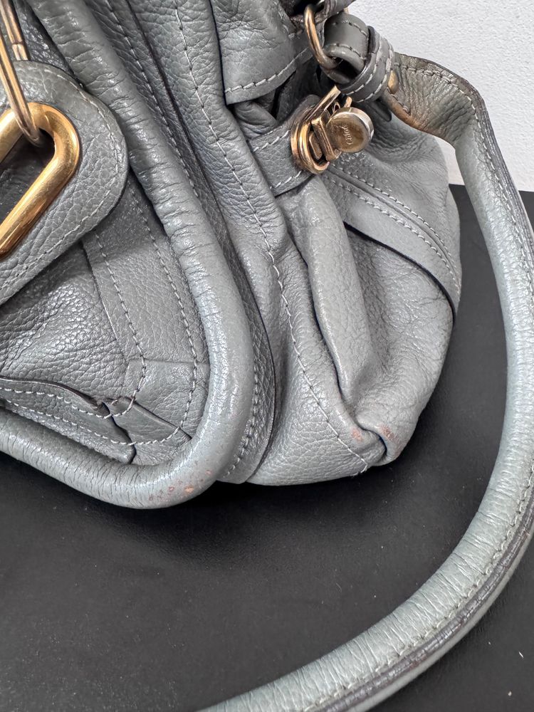 Chloe Paraty grey leather handbag 6