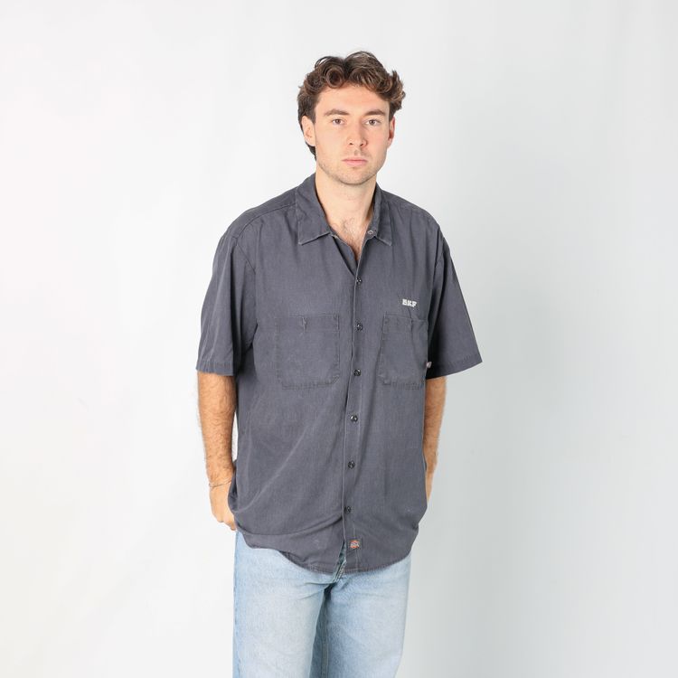 Charcoal Grey 90s Dickies Short Sleeve Shirt (XL)