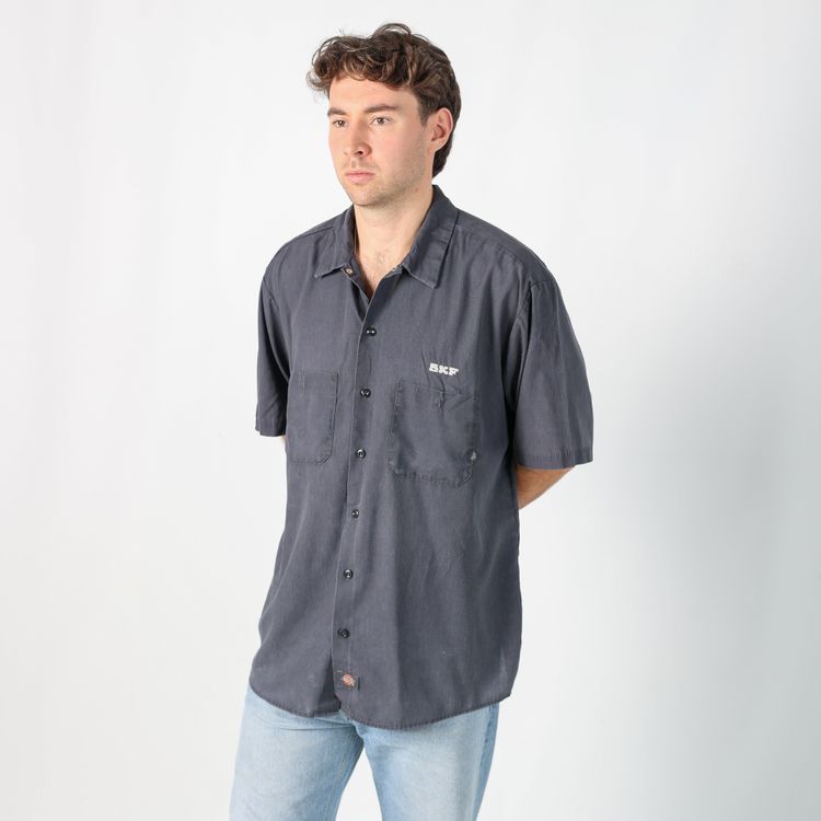 Charcoal Grey 90s Dickies Short Sleeve Shirt (XL) 5