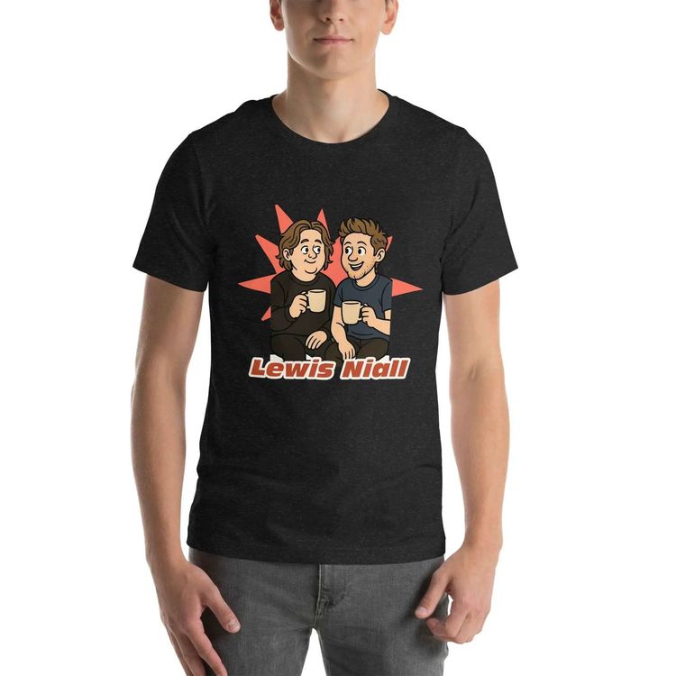 Lewis Capaldi And Niall Horan Music Fan Cartoon Graphic Tee image 1