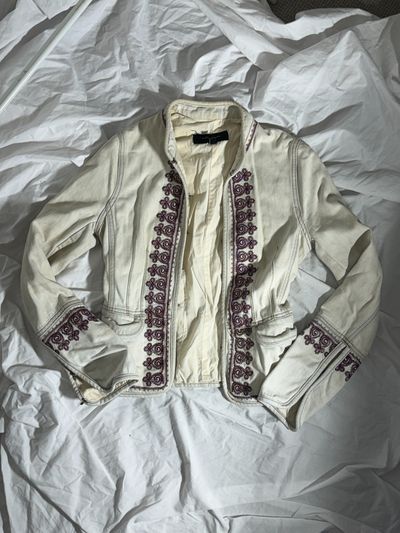 Karen Millen White Jacket With Embroidered Trim
