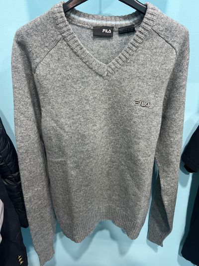 Fila Grey V-Neck Sweater