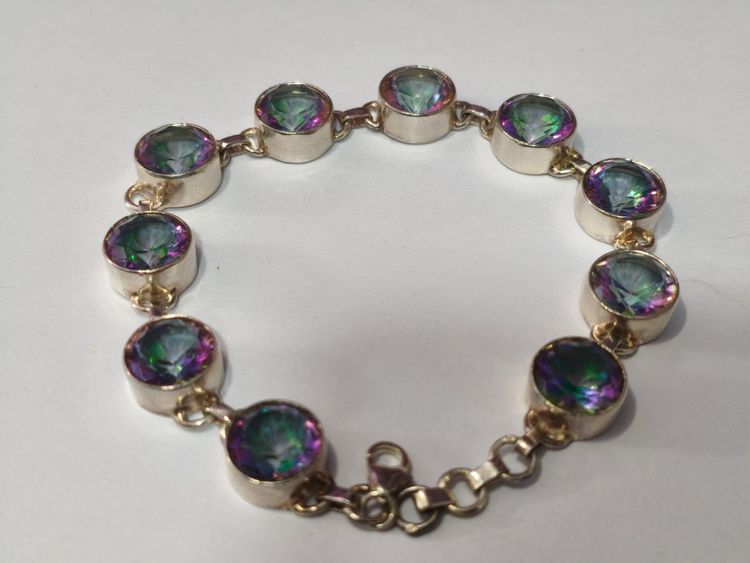 PULSERA  plata de LEY 925- TOPACIO MISTICO- 