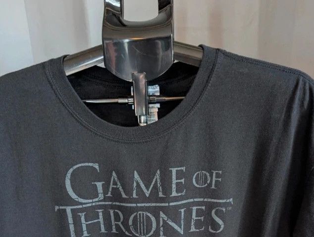 Game Of Thrones Stark Wolf T-Shirt Black XXL 2XL Graphic HBO Cotton Top image 8
