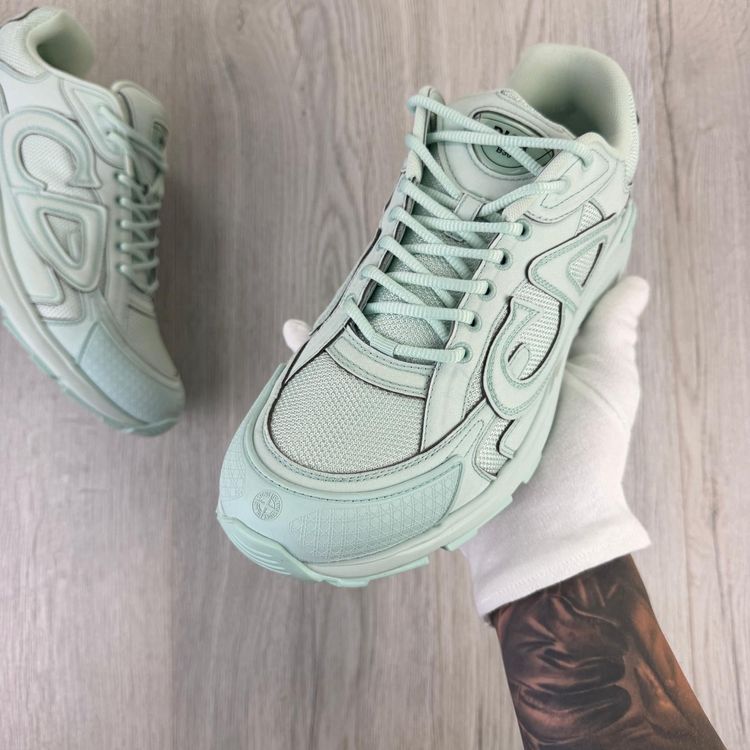 Dior x Stone Island B30 Men’s Mint Green Trainers - 43 (Uk 9) image 3