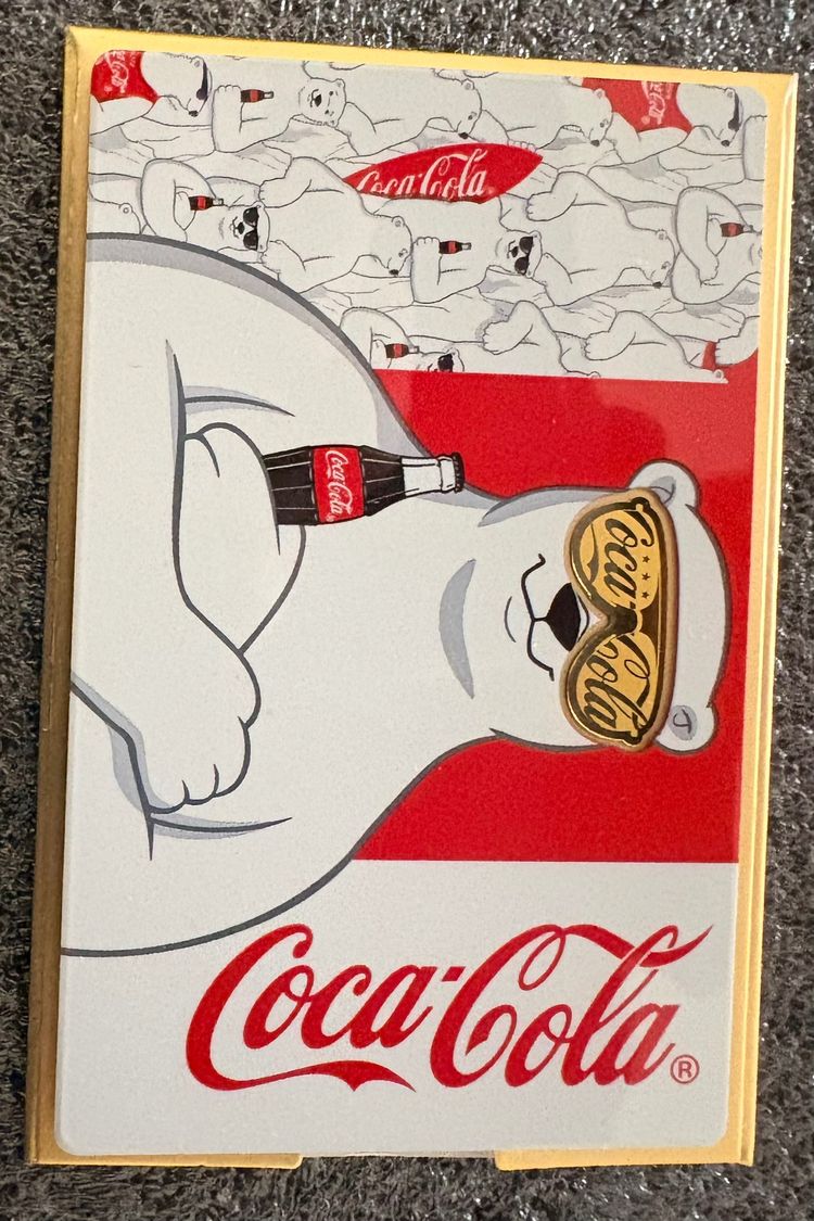 1/1000th gold Coca-Cola Collectible  With Polar Bear Design
