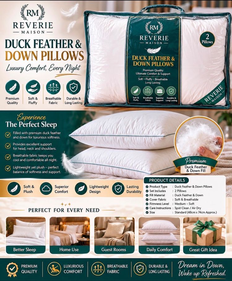 Duck Feather & Down Pillows