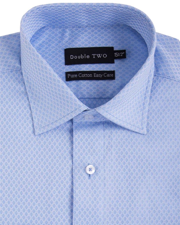 Double Two Mens Pure Cotton Patterned LS Shirts in Collar 15 to 23 Inches, Multiple Options 5