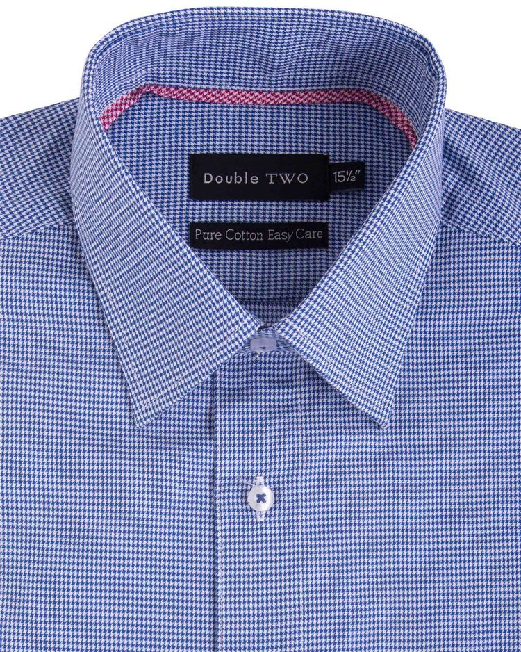 Double Two Mens Pure Cotton Patterned LS Shirts in Collar 15 to 23 Inches, Multiple Options 28