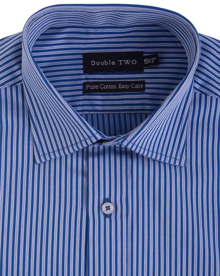 Double Two Mens Pure Cotton Patterned LS Shirts in Collar 15 to 23 Inches, Multiple Options 7