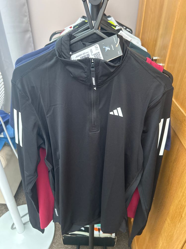 Adidas Black Long Sleeve Quarter Zip Top image 1