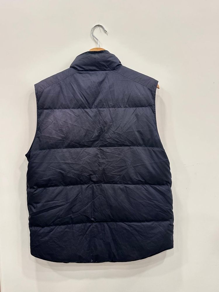 Navy Blue Padded Vest With Red Lining 2