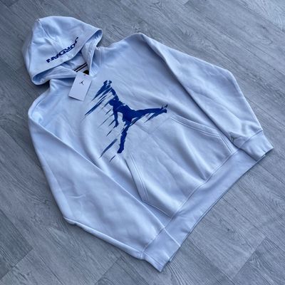Nike Air Jordan MVP Fleece Tracksuit Hoodie Joggers Sweatpants Set Baby Blue 2